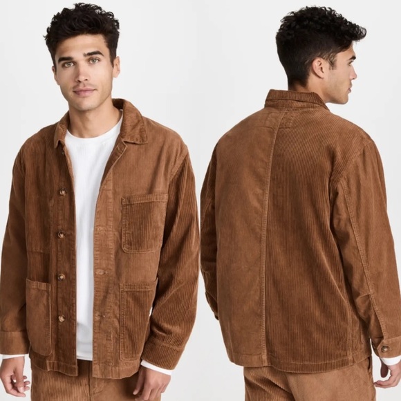 Banks Journal Other - NWT Banks Journal Drifter Wabi Jacket Corduroy Shirt Button Brown Dark Toffee XL
